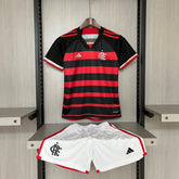 Kit Infantil Flamengo I 24/25 Torcedor Adidas - Vermelho+Preto